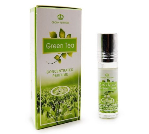 Духи масляные арабские женские Зелёный чай Аль Рехаб (Green Tea Al Rehab), ролик 6 мл.