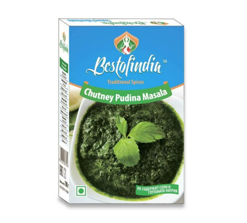 Смесь специй Чатни Пудина Масала Бестофиндия (Bestofindia Chutney Pudina Masala), 100г.