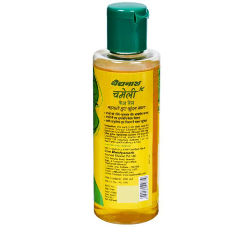 Масло для волос Чамели (Жасмин) Байдианат (Chameli Hair Oil Baidyanath), 100 мл.