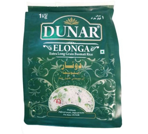 Рис Басмати супер длиннозерный Dunar Elonga, 1кг.