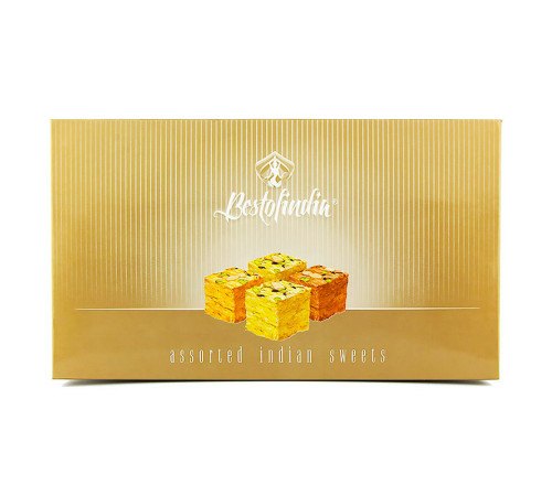 Воздушные индийские сладости Соан Папди Ассорти 4 в 1 (Bestofindia Soan Papdi Assorted), 600 г.