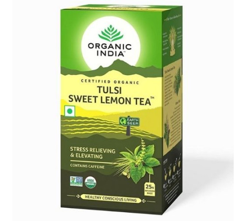 Чай Тулси Сладкий лимон Органик Индия (Tulsi sweet lemon tea Organic India), 25 пак.