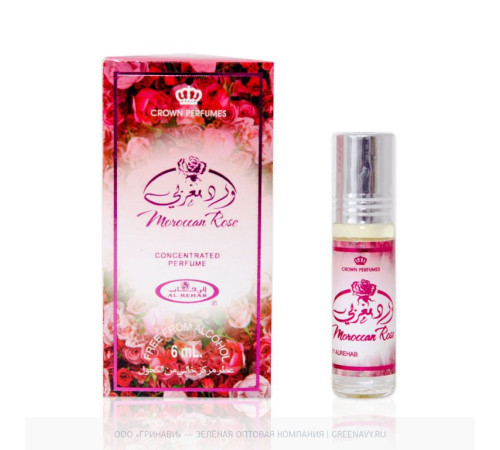 Духи масляные арабские «Марокканская роза» (Moroccan Rose) Al Rehab (Аль Рехаб), ролик 6 мл.