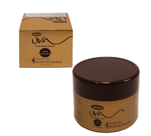 Аюрведический крем для лица с маслом Кумкумади Васу (UVA Insta Glow Cream Vasu), 50 г.
