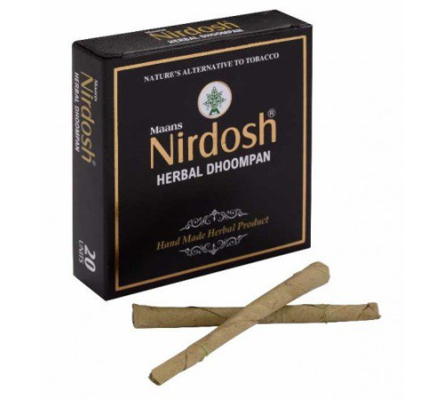 Аюрведический ингалятор без табака и без фильтра Нирдош (Maans Nirdosh Herbal Dhoompan), 20 шт.