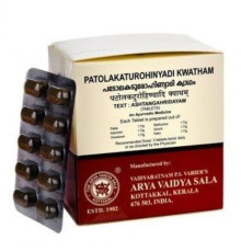 Патолакатурохинади Кватхам Арья Вадья Сала Коттаккал (Patolakaturohinyadi Kwatham Arya Vaidya Sala Kottakkal), 100 таб.
