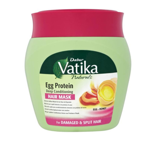 Маска для волос Яичный протеин Дабур Ватика (Egg Protein Deep Conditioning Hair Mask Dabur Vatika ), 500 г.