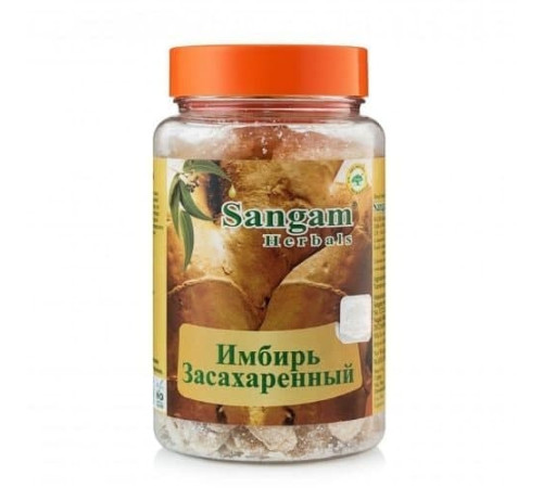 Имбирь засахаренный Сангам Хербалс (Sangam Herbals), 100 г.