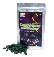 Спирулина органическая в таблетках (Organic Spirulina), 100 г.