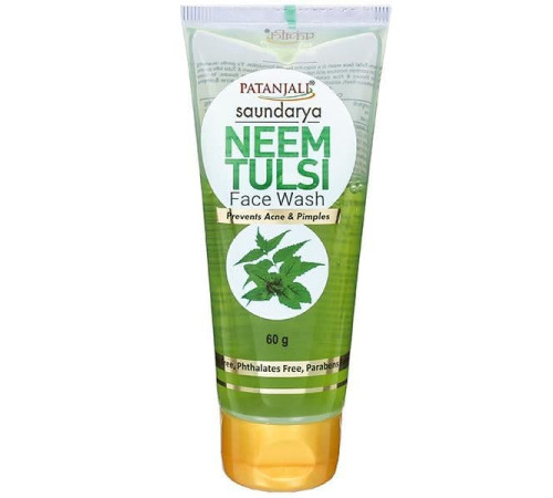 Средство для умывания Ним Тулси Саундарья Патанджали (Face wash Neem Tulsi Saundarya Patanjali), 60 г.