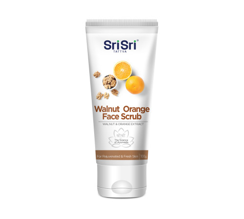 Скраб для лица орехово-апельсиновый Шри Шри Таттва (Walnut Orange Face Scrub Sri Sri Tattva), 100 мл.