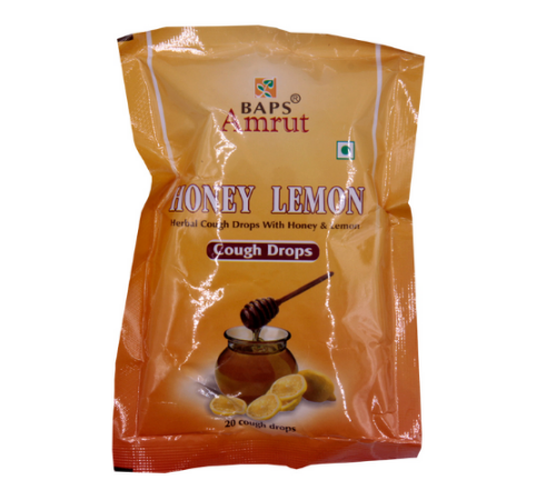 Леденцы от кашля Мед и Лимон Бапс Амрут (Herbal Cough Drops with Honey & Lemon Baps Amrut), 20 шт.