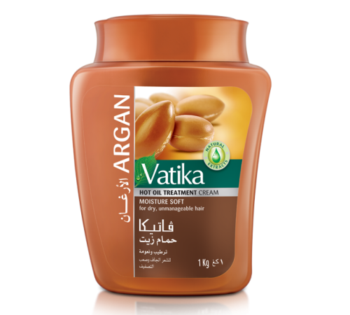 Маска для волос Дабур Ватика Арган мягкое увлажнение (Dabur Vatika Argan Hot Oil Treatment Cream), 500 г