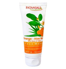 Средство для умывания Апельсин-Алоэ с Нимом и Тулси Патанджали (Face wash Orange Aloevera with Neem & Tulsi Patanjali), 60 г.
