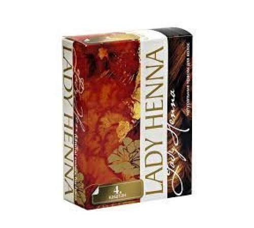 Краска для волос на основе хны Леди Хенна каштан (Lady Henna), 6 х 10 г.