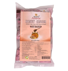 Леденцы от кашля Мед и Имбирь Бапс Амрут (Herbal Cough Drops Honey & Ginger with Honey & Ginger Baps Amrut), 20 шт.