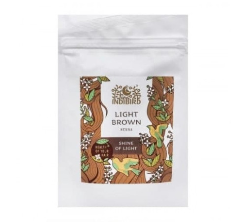 Хна для волос «Светло-Коричневая» Индиберд (Light Brown Henna Indibird), 50 г.