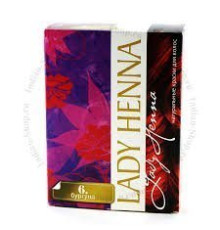 Краска для волос на основе хны Леди Хенна бургунд (Lady Henna), 6 х 10 г.