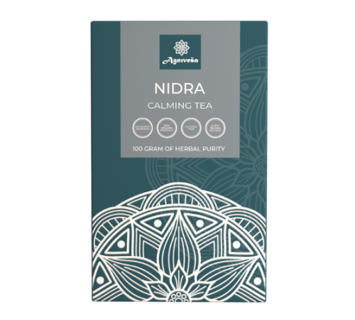 Аюрведический успокаивающий чай Нидра Агнивеша (Nidra Calming Tea Agnivesa), 100 г.