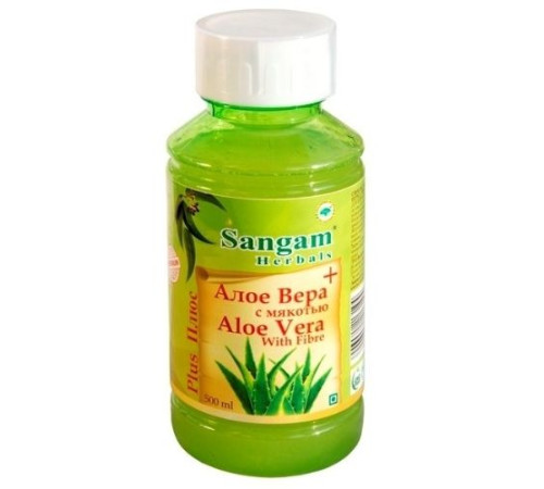 Сок Алоэ вера с мякотью Сангам Хербалс (Aloe Vera with Fibre Sangam Herbals), 500 мл.