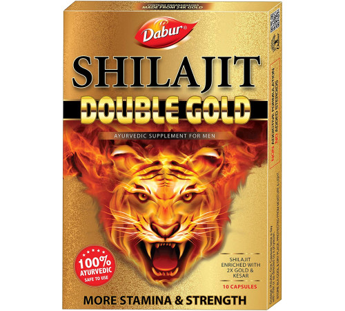 Шиладжит голд Дабур (Shilajit gold Dabur) - Мужская сила, 10 капсул