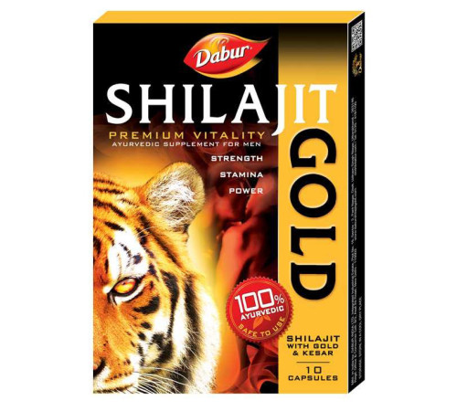 Шиладжит голд Дабур (Shilajit gold Dabur) - Мужская сила, 10 капсул